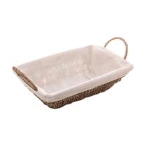 Cesto Organizador Retangular Em Sisal Com Forro Em Tecido 35x13cm Wolff Cesto Organizador Retangular Em Sisal Com Forro Em Tecido 35x13cm Wolff