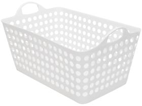 Cesto Organizador Retangular Flexível Branco 22Lt Arthi