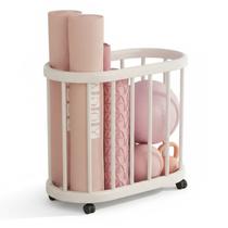 Cesto Organizador Rodinhas Carrinho Multiuso Roupa Objetos Acessorios Banheiro Quarto Cozinha Salao Casa