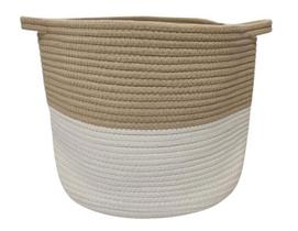 Cesto Organizador Round Gist Cotton Com Alça 35Cm Mimo Style Cesto Organizador Round Gist Cotton Com Alça 35Cm Mimo Style