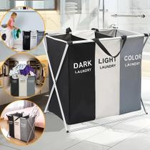 Cesto Organizador Roupa Suja Claras Escuras Coloridas 3 Em 1 Cesto Organizador Roupa Suja Claras Escuras Coloridas 3 Em 1