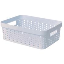 Cesto Organizador s/Tampa Trama Rattan 11 Litros Multiuso Plástico