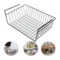 Cesto Organizador Suspenso Aramado Multiuso Mesa Armário