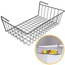 Cesto Organizador Suspenso para Prateleiras Grande Preto 991107 BEL