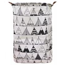 Cesto Organizador Tecido Dobrável Roupa Brinquedo Lavanderia