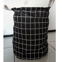 Cesto Organizador Tecido Dobrável Roupa Brinquedo Lavanderia