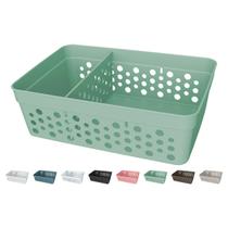 Cesto Organizador Trama Rattan c/ Divisória Removível 17x11