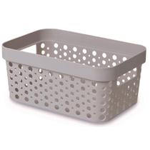 Cesto Organizador Trama Rattan s/Tampa 4,5L Multiuso Plástico