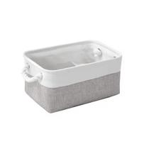 Cesto Organizador Urban Linho e Algodão Cinza