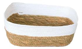 Cesto Organizadorde Palha Natural Decorativo 22x16x11