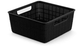 Cesto Organizadore Multiuso Rattan Home Preto 4,5 l