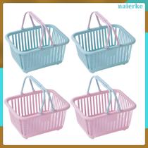Cesto Organizdor De Plastico Retangular Vazado Com Alça+ Adesivo