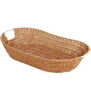 Cesto Oval 49,5cm Por 31,5cm Multiuso Claro Fibra Sintética Com Alça