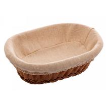 Cesto Oval de Rattan Plástico com forro em Tecido 27x20cm 2760 - Lyor Cesto Oval de Rattan Plástico com forro em Tecido 27x20cm 2760 - Lyor