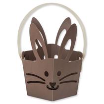 Cesto P/Doces Embalagem Coelhinho C/Alça Marrom Pascoa Cesto P/Doces Embalagem Coelhinho C/Alça Marrom Pascoa