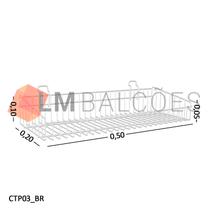 Cesto p/ Painel 0,20 x 0,50m - Branco
