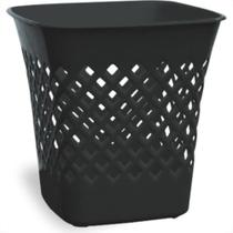 Cesto Papeleiro Plastico Shangri-La Quadrado Preto 24X24Cm