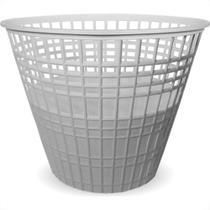 Cesto Papeleiro Plastico Shangri-La Redondo Branco 23X30Cm
