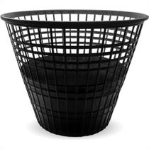 Cesto Papeleiro Plastico Shangri-La Redondo Preto 23X30Cm