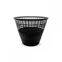 Cesto Papeleiro Plastico Shangri-La Redondo Preto 23X30Cm