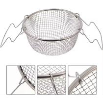 Cesto para Fritura Fritadeira Inox 24cm Reforçado c/ pegador