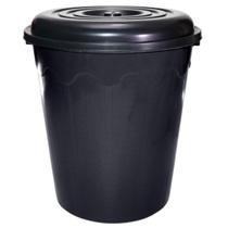 Cesto Para Lixo Lixeira Com Tampa 110L Balde Grande Para Roupa Suja Muito Resistente Alças Anatômicas Fixação Segura - Cesto Para Lixo Lixeira Com Tampa 110L Balde Grande Para Roupa Suja Muito Resistente Alças Anatômicas Fixação Segura -