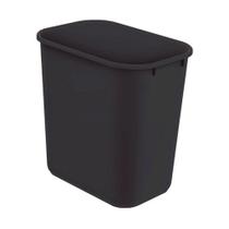 Cesto Para Lixo Plastico 12,5 Lts Preto Walleu - WALEU