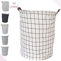 Cesto para Roupa Suja Bebe Infantil Brinquedos Banheiro ou Lavanderia Dobrável (Estampa X)