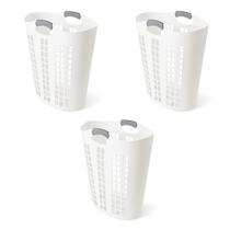 Cesto para roupa suja Gracious Living, kit com 3 unidades, 87,5 L, ventilado Cesto para roupa suja Gracious Living, kit com 3 unidades, 87,5 L, ventilado