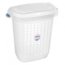Cesto para Roupa Transparente 46,4 Litros Com Tampa Sanremo