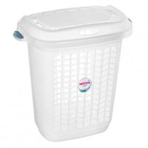 Cesto para Roupa Transparente 46,4 Litros Com Tampa Sanremo