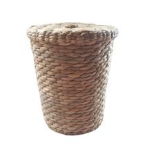 Cesto Para Roupas Redondo 35x35x45 Taboa Natural