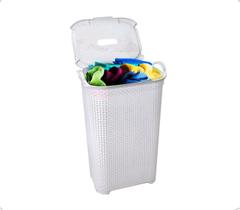 Cesto Para Roupas Roupeiro Organizador Rattan Vime 50 Litros - Arqplast