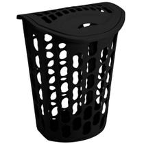 Cesto para Roupas Telado 40 Litros Preto Injeplastec