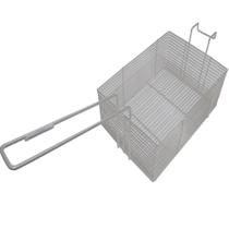 Cesto Peneira 24x17x9cm Aramado Cromado P Fritadeiras Retangular Batata Frita Nuggets Frango Fritura Cesto Peneira 24x17x9cm Aramado Cromado P Fritadeiras Retangular Batata Frita Nuggets Frango Fritura