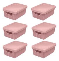 Cesto Pequeno Organizador Com Tampa Lavanderia Armário 1,8 L Cesto Pequeno Organizador Com Tampa Lavanderia Armário 1,8 L