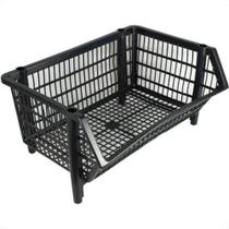 Cesto Plastico Caixaplast Preto Pqueno 44 X 24 X 34Cm Coppt Cesto Plastico Caixaplast Preto Pqueno 44 X 24 X 34Cm Coppt