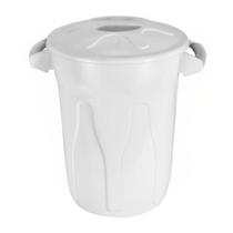 Cesto Plástico com Tampa Branco 100 Litros 66cm - CR100B - JSN Cesto Plástico com Tampa Branco 100 Litros 66cm - CR100B - JSN