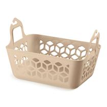 Cesto Plástico Multiuso C/ Alça P/ Organização Produtos de Limpeza Banheiro Lavanderia Cozinha Design Moderno