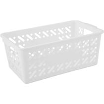 Cesto Plástico Organizador, 6 Kgf, Branco, Vonder Cesto Plástico Organizador, 6 Kgf, Branco, Vonder