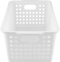 Cesto Plástico Organizador 6 Kgf Branco Vonder Cesto Plástico Organizador 6 Kgf Branco Vonder