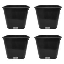 Cesto Plástico Retangular Sem Tampa 12 L Preto 04 Unid Cesto Plástico Retangular Sem Tampa 12 L Preto 04 Unid