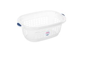 Cesto plástico sanremo 32l - branco transparente