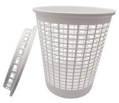 Cesto Plástico Telado com Tampa Jaguar - 60 Lt