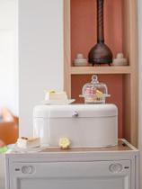 Cesto Porta Pães Branco Metal Cilíndrico Design Moderno e Funcional