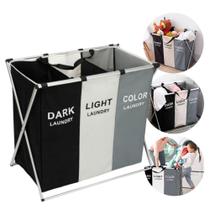 Cesto Prático para Organização de Lavanderia e Roupa Suja