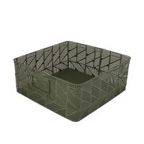 Cesto Quadrado Bus Verde Militar 30Cm Metal Cesto Quadrado Bus Verde Militar 30Cm Metal