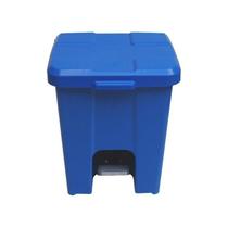 Cesto Quadrado Com Pedal 15 Litros P15 Azul Kit 2un Cesto Quadrado Com Pedal 15 Litros P15 Azul Kit 2un