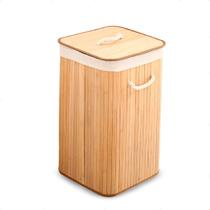 Cesto Quadrado de Bambu Médio Roupas