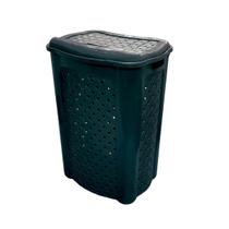 Cesto Rattan 45 Lts com Tampa Preto